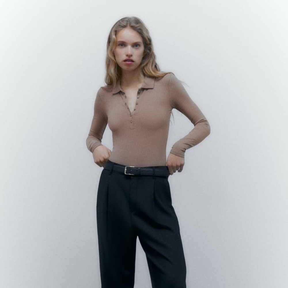 Zara Polo Collar Bodysuit